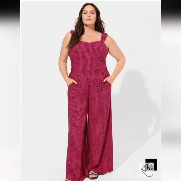 🌟2 PIECE! NWT TORRID PINK CHEVRON 2 PIECE SET 3X TOP 2X BOTTOM - Picture 1 of 11